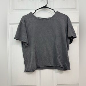 Caution To The Wind Charcoal Crop Top